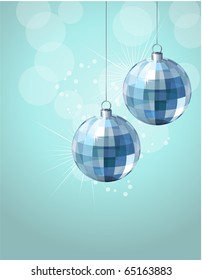 Christmas pastel background with hanging ball