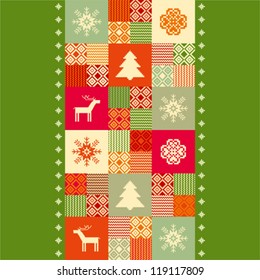 Christmas patchwork colorful background