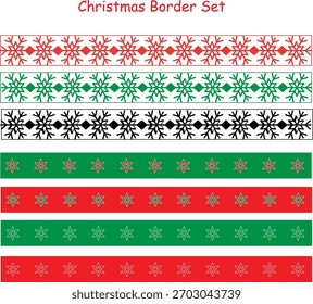  Conjunto de Vetor de Borda de Padrão de Natal