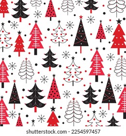 Christmas patter, gift wrap with christmas tree pattern