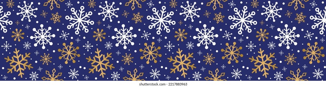 Christmas pattern with abstract snowflakes. Design of a texture. Banner. Vector illustration