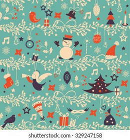 Christmas pattern background.