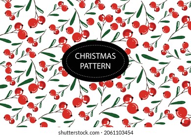 Christmas pattern background. design watercolor