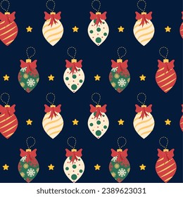 Fondo del patrón navideño Papel de envoltura de regalo Ilustración del vector