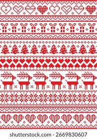 Christmas Pattern Background Illustration, Download Christmas Wallpaper, High Resolution Sewing Patterns for Decoration, Fabric Patterns, Clothing, Embroidery, Printing, Knitting, Christmas Holidays.
