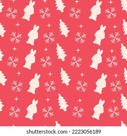 Christmas pattern background with illustrations of lots of Christmas icons. Seamless Christmas winter background.