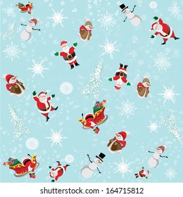christmas pattern  background seamless santa claus