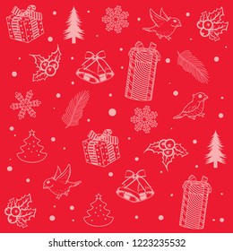 Christmas pattern background template