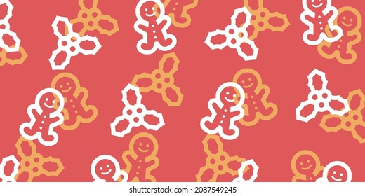 Christmas pattern background wallpaper (Christmas Item series,flat version,vector)	
