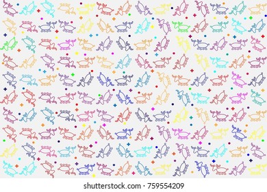 Christmas pattern with beautiful colored elements