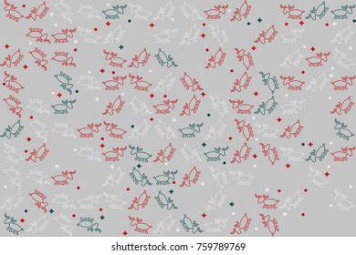 Christmas pattern with beautiful colored elements