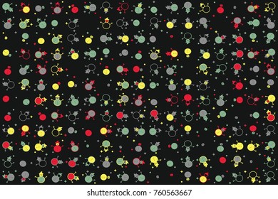Christmas pattern with beautiful colored elements