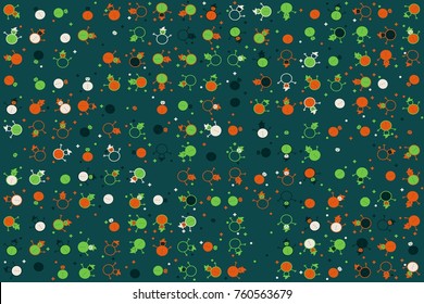 Christmas pattern with beautiful colored elements