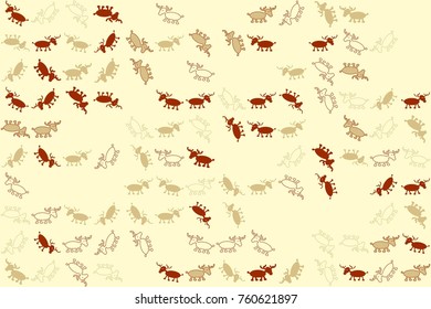 Christmas pattern with beautiful colored elements