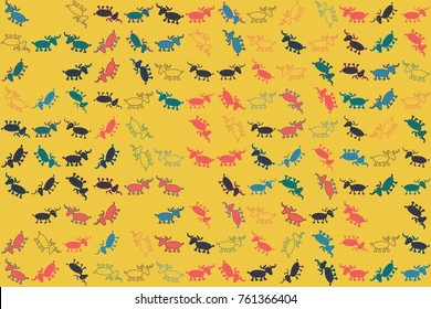 Christmas pattern with beautiful colored elements