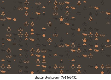 Christmas pattern with beautiful colored elements