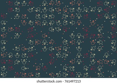 Christmas pattern with beautiful colored elements