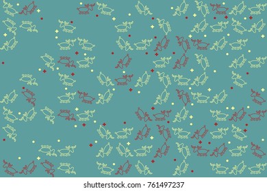 Christmas pattern with beautiful colored elements