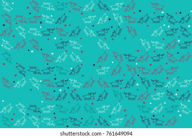 Christmas pattern with beautiful colored elements