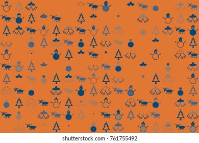 Christmas pattern with beautiful colored elements