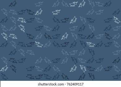 Christmas pattern with beautiful colored elements