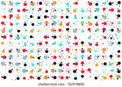 Christmas pattern with beautiful colored elements