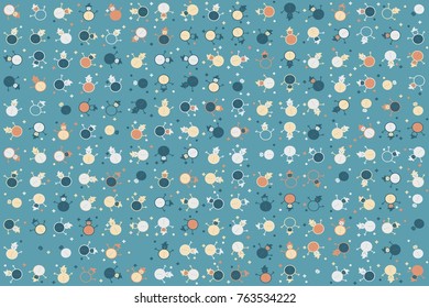 Christmas pattern with beautiful colored elements