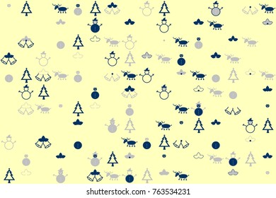 Christmas pattern with beautiful colored elements