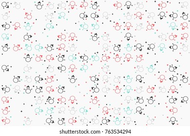 Christmas pattern with beautiful colored elements