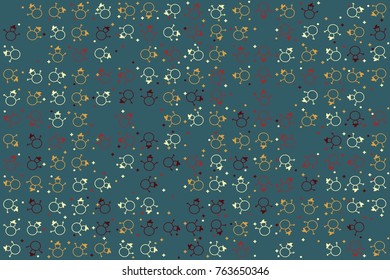 Christmas pattern with beautiful colored elements