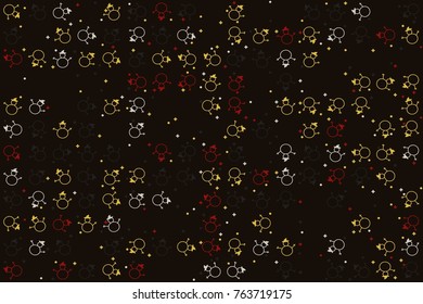 Christmas pattern with beautiful colored elements