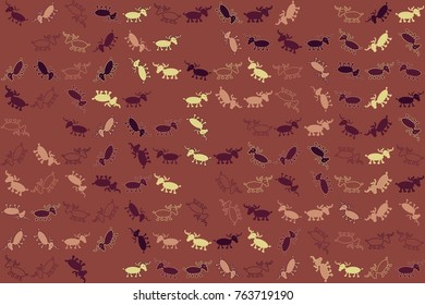 Christmas pattern with beautiful colored elements
