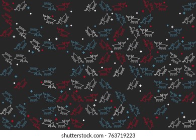 Christmas pattern with beautiful colored elements