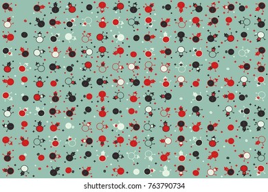 Christmas pattern with beautiful colored elements