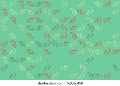 Christmas pattern with beautiful colored elements