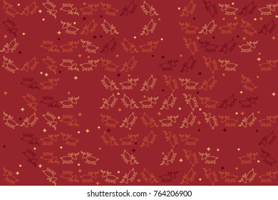 Christmas pattern with beautiful colored elements