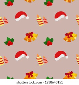 christmas pattern bell candle hat