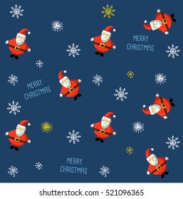 Christmas pattern. Can be use for Christmas card design. Christmas gift paper pattern. Santa claus. Oh oh oh!.