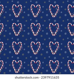 Christmas pattern, candy canes, candy, ledenzi