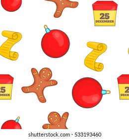 Christmas pattern. Cartoon illustration of christmas vector pattern for web