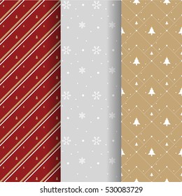 Christmas Pattern Collection For Background And Gift Wrapping Paper