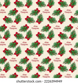 Patrón navideño lindos elementos estacionales, ilustración vectorial de estilo plano