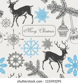 Christmas pattern with deers