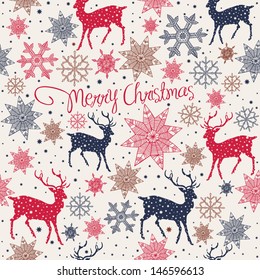 Christmas pattern with deers