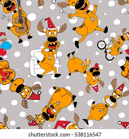 Christmas pattern with deers