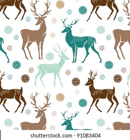 Christmas pattern with deers