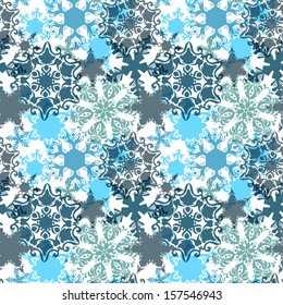 Christmas pattern with delicate snowflakes