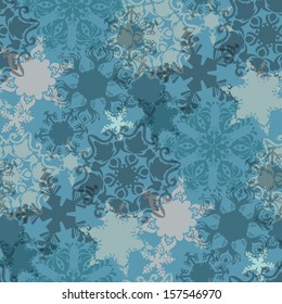 Christmas pattern with delicate snowflakes