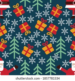 Weihnachtsmuster, Design für Stoff, Tapeten, Textilien und Dekoration.