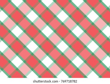 Christmas Pattern Design, Christmas tartan vector patterns in green, red colors. Texture from rhombus/squares for - plaid, tablecloths, clothes, shirts, dresses, paper, and other textile products.